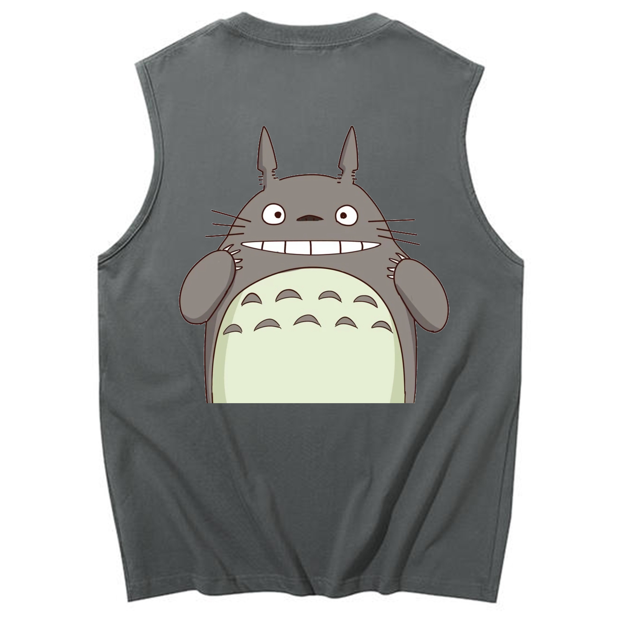 （画像用） となりのトトロ 草壁メイ 草壁サツキ My Neighbor Totoro Satsuki Kusakabe Mei Kusakabe コットン100％タンクトップ（背面プリント）